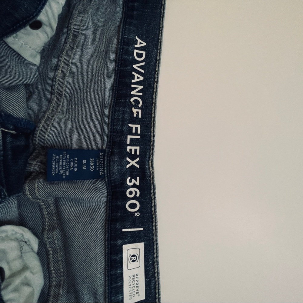 Arizona Advance Flex Slim Classic stretch Denim Straight-Leg Jeans for Men 36x30 - Picture 2 of 6